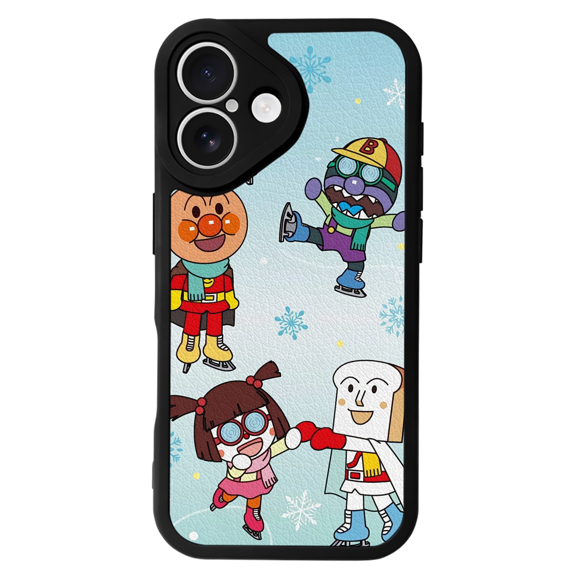 （画像用） アンパンマン Anpanman 【iPhone 16シリーズ対応】シリコンスマホケース（レザー調） 材質：シリコン